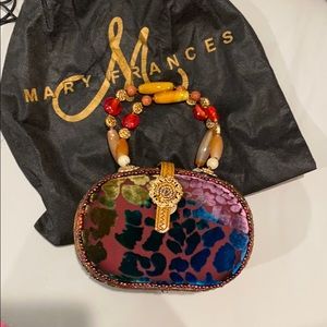 Brand new Mary Frances beaded and velvet bag